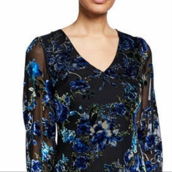 Laundry by Shelli Segal Velvet Burnout Dress NWT - Picture 9 of 13